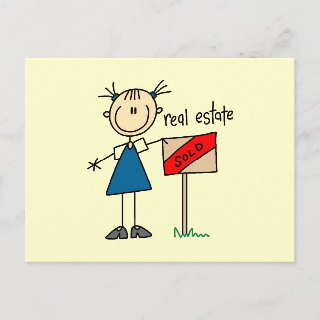 Real Anwesen Agent Postkarte (Vorderseite)