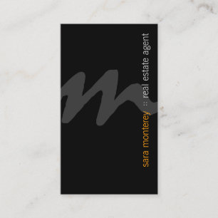 Real Anwesen Agent PropertyInvestment Bold Monogra Visitenkarte