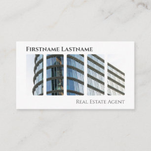 Real Anwesen Agent QR-Code moderne Office-Gebäude Visitenkarte