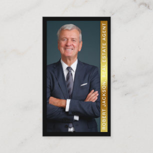Real Anwesen Agent Realtor Black Custom Foto Visitenkarte