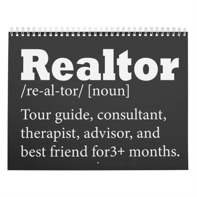 Real Anwesen Agent Realtor Funny Zitat Kalender (Titelbild)