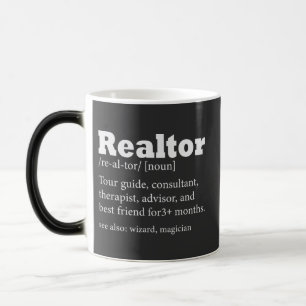 Real Anwesen Agent Realtor Funny Zitat Verwandlungstasse