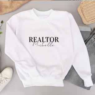 Real Anwesen Agent Realtor Stilvoller Skriptname Sweatshirt
