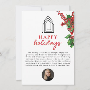 Real Anwesen Agent Realtor Weihnachtsfeiertag Feiertagskarte