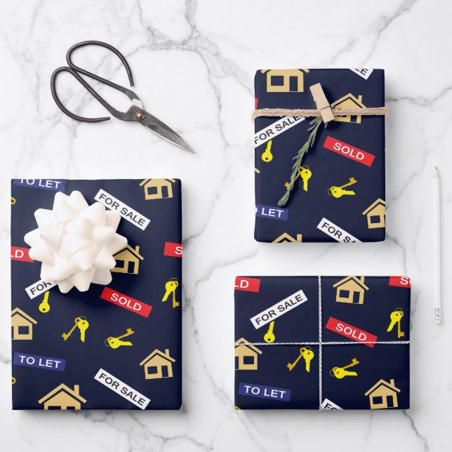 Real Anwesen Agent Realty Realtty Retirement Geschenkpapier Set (Vorderseite)