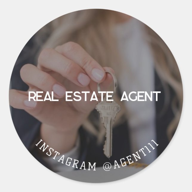 Real Anwesen Agent Runder Aufkleber (Vorderseite)
