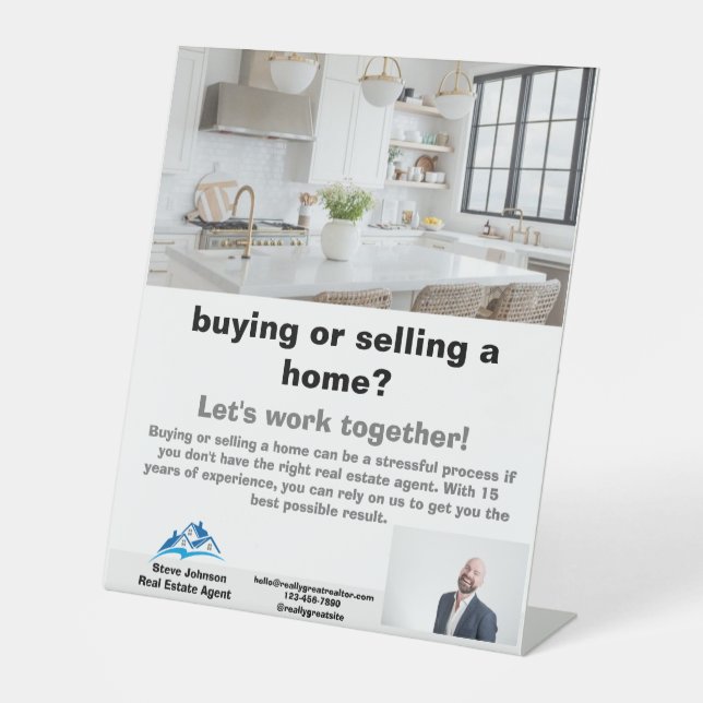 Real Anwesen Agent Sockelschild (Vorderseite)