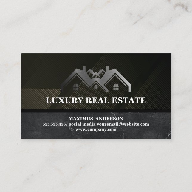 Real Anwesen Agent | Wohnraum | Rentals Visitenkarte (Vorderseite)