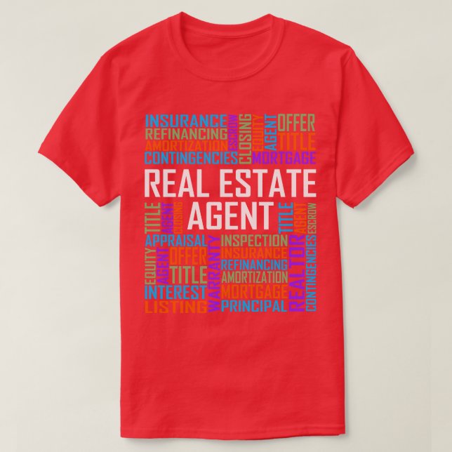Real Anwesen Agent Words T-Shirt (Design vorne)
