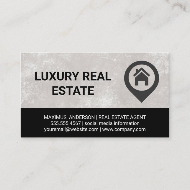 Real Anwesen Agent | Zuhause Logo Visitenkarte (Vorderseite)