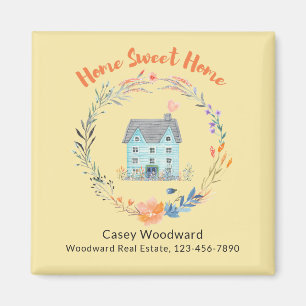 Real Anwesen Agent Zuhause Sweet Zuhause Niedlich  Magnet