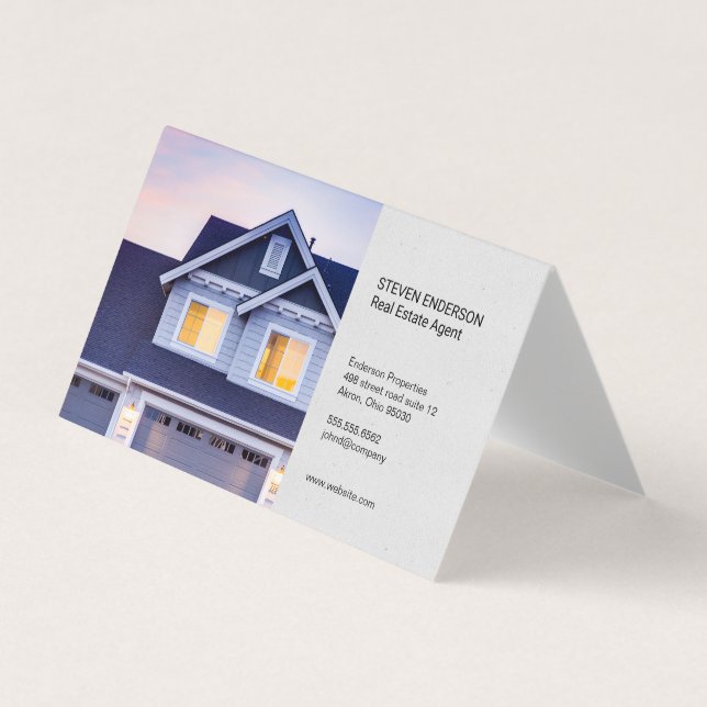 Real Anwesen Agent | Zuhause von Immobilien Visitenkarten (Vorderseite)