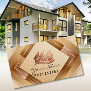 Real Anwesen Apartments Zuhause Gold Visitenkarte