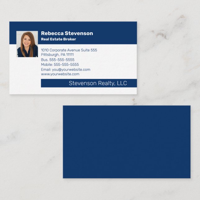 Real Anwesen Broker Beruflich    Business Visitenkarte (Vorne/Hinten)