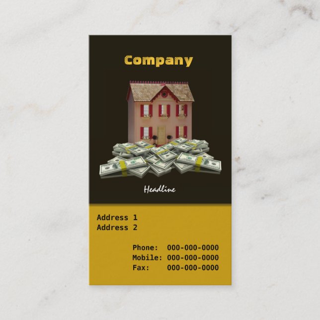 Real Anwesen Broker Business Card Visitenkarte (Vorderseite)