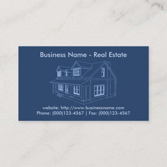 Real Anwesen Business Card: Hauskonzept Visitenkarte (Vorderseite)