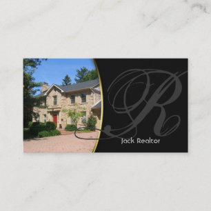 Real Anwesen Business Card Hübsch House Driveway B Visitenkarte