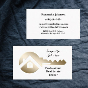 Real Anwesen Business Card mit extravagantem Gold Visitenkarte