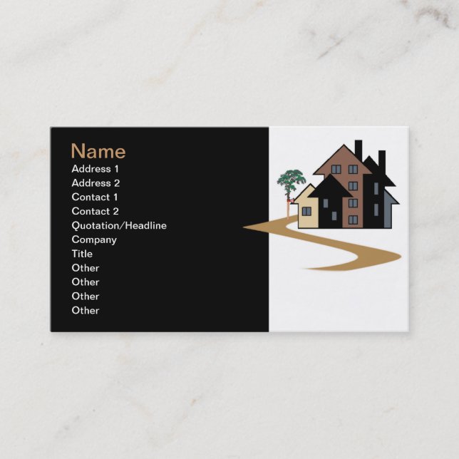 Real Anwesen Business Card Visitenkarte (Vorderseite)