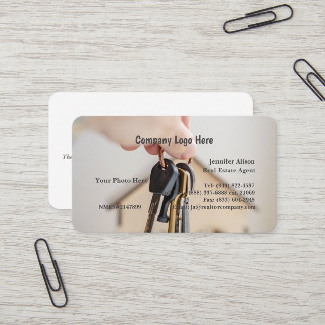 Real Anwesen Business Card Visitenkarte (Vorderseite/Rückseite Beispiel)