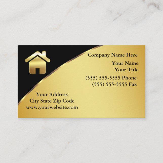 Real Anwesen Business Card Visitenkarte (Vorderseite)