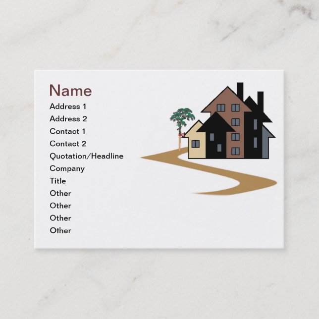 Real Anwesen Business Card Visitenkarte (Vorderseite)