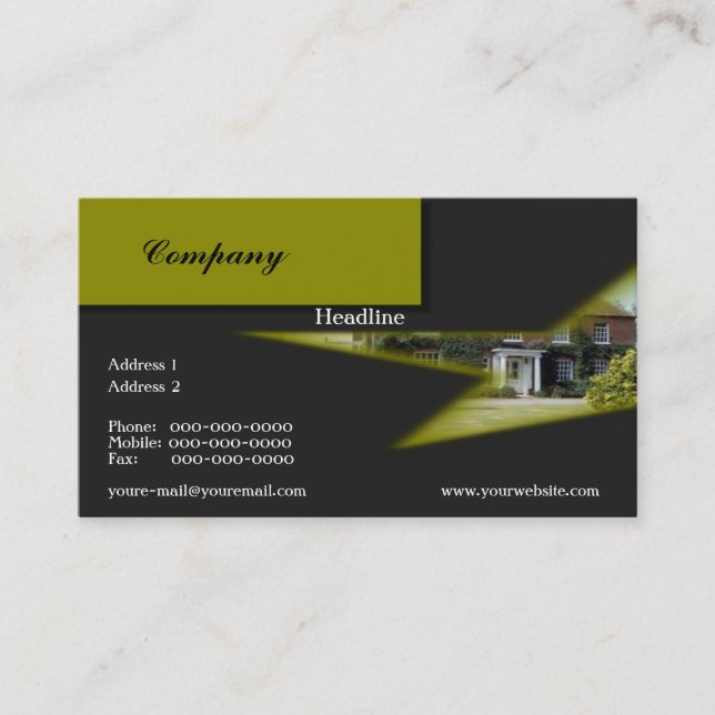 Real Anwesen Business Card Visitenkarte (Vorderseite)