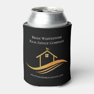 Real Anwesen Chic Black Gold House Custom Realtor Dosenkühler