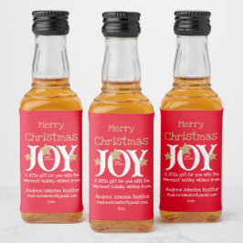 Real Anwesen Client Weihnachtsgeschenk Niedlich Re Alkoholflaschenetikett