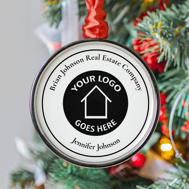 Real Anwesen Company Add Your Logo Custom Christma Ornament Aus Metall (Von Creator hochgeladen)