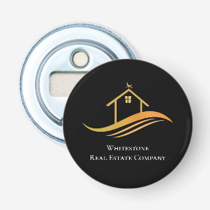Real Anwesen Company Chic Black Gold Realtor Flaschenöffner