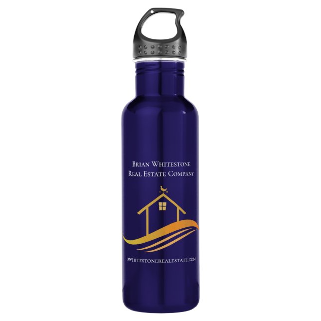 Real Anwesen Company Chic Gold Personalisiert Real Edelstahlflasche (Vorderseite)