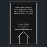 Real Anwesen Company Custom Black Realtor Marketin Flyer<br><div class="desc">Dieser elegante Marketing-Flyer aus echtem Anwesen ist schick und modern in minimalistischem Schwarz und Weiß. Passen Sie dieses Werbeartikel für Immobilien-Agent mit Ihren individuellen Immobilieninformationen und -details über der einfachen Linie an, die von einem Haus gezeichnet wird, und legen Sie diese auf Zuhause in einem Viertel in der Nähe Ihres...</div>