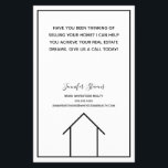 Real Anwesen Company Custom Realty Agent Marketing Flyer<br><div class="desc">Dieser elegante Marketing-Flyer aus echtem Anwesen ist schick und modern in minimalistischem Schwarz und Weiß. Passen Sie dieses Werbeartikel für Immobilien-Agent mit Ihren individuellen Immobilieninformationen und -details über der einfachen Linie an, die von einem Haus gezeichnet wird, und legen Sie diese auf Zuhause in einem Viertel in der Nähe Ihres...</div>