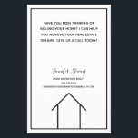 Real Anwesen Company Custom Realty Agent Marketing Flyer<br><div class="desc">Dieser elegante Marketing-Flyer aus echtem Anwesen ist schick und modern in minimalistischem Schwarz und Weiß. Passen Sie dieses Werbeartikel für Immobilien-Agent mit Ihren individuellen Immobilieninformationen und -details über der einfachen Linie an, die von einem Haus gezeichnet wird, und legen Sie diese auf Zuhause in einem Viertel in der Nähe Ihres...</div>