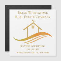 Real Anwesen Company Gold House Realtor Magnet Car