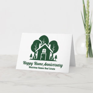 Real Anwesen Company Green Forest House Marketing Karte
