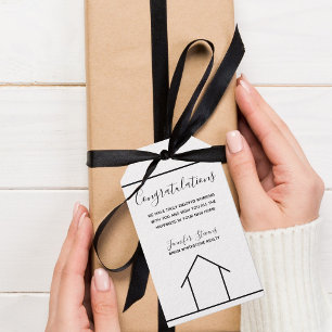 Real Anwesen Company Herzlichen Glückwunsch Housew Geschenkanhänger