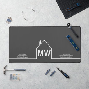 Real Anwesen Company Personalisiert Gray Realtor Schreibtischunterlage