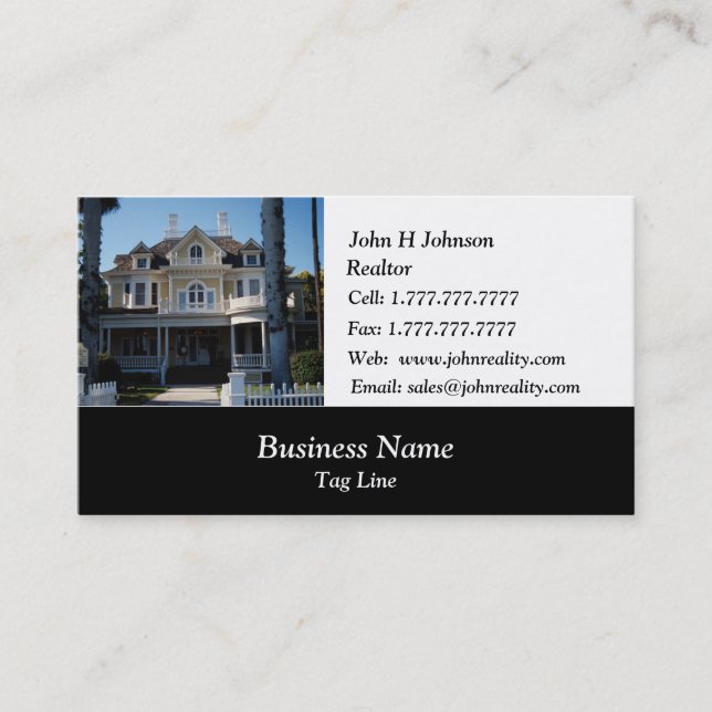 Real Anwesen Deluxe Business Card Visitenkarte (Vorderseite)
