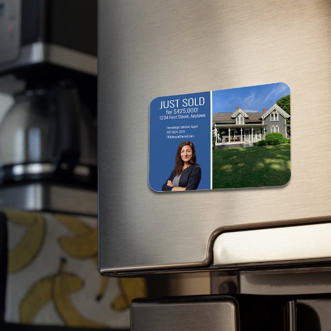 Real Anwesen Direct Mail Modern Blue Magnet (Von Creator hochgeladen)