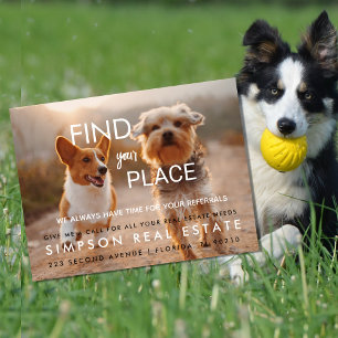 real Anwesen FIand your place Announcement Postcar Ankündigungspostkarte