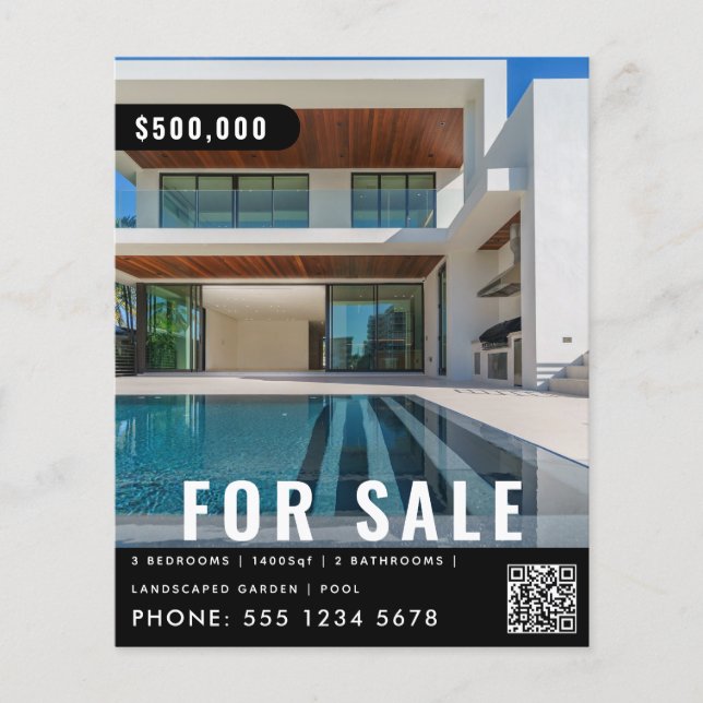 Real Anwesen for Sale Promotion House Listing Flyer (Vorne)