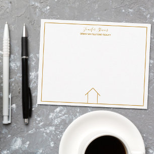 Real Anwesen House Einfach Chic Custom Gold Realto Mitteilungskarte