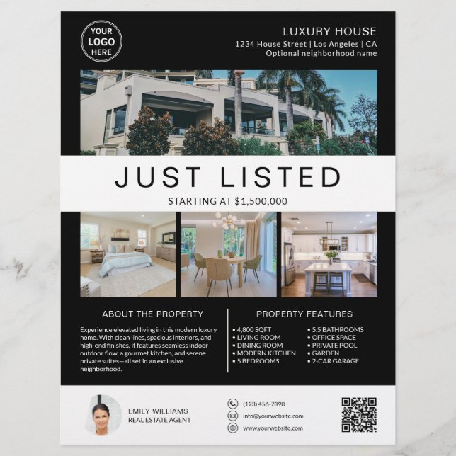 Real Anwesen House für den Verkauf von Logos Foto  Flyer (Vorne)