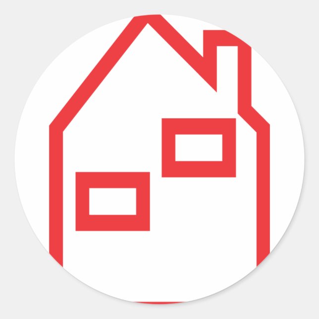 Real Anwesen Icon Runder Aufkleber (Vorderseite)