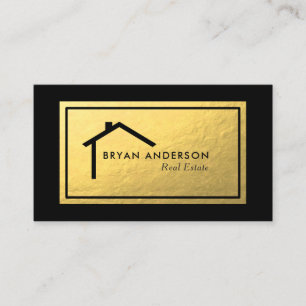 Real Anwesen Imitate Gold Fossil Business Card Visitenkarte