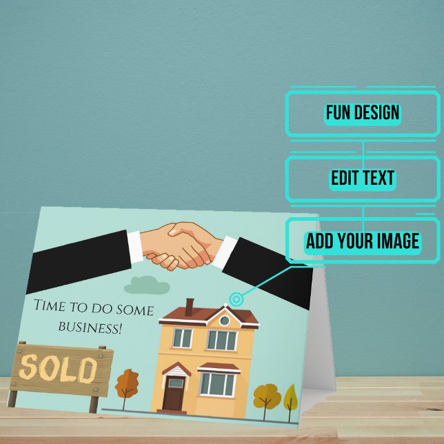 Real Anwesen License Herzlichen Glückwunsch zu Sie Karte (Give this fun card to someone who just got their real estate license to let them know you are proud.)