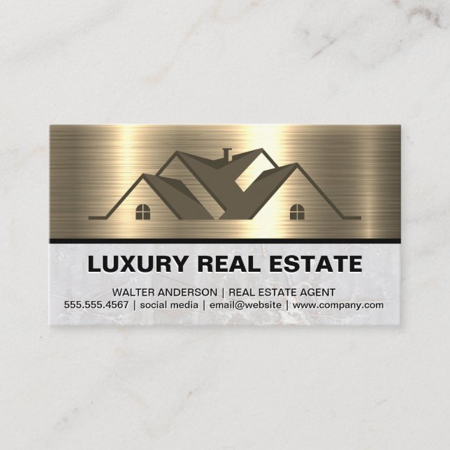 Real-Anwesen-Logo | Eigenschaften Visitenkarte (Vorderseite)