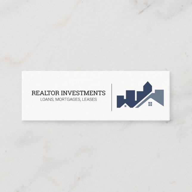 Real-Anwesen-Logo für Architektur Mini Visitenkarte (Vorderseite)